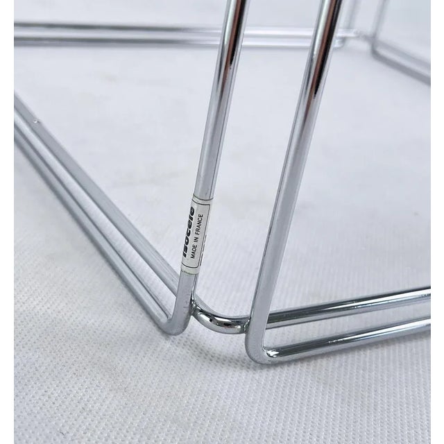 1970s Chrome Side Table attributed to Max Sauze, 1970s For Sale - Image 5 of 7
