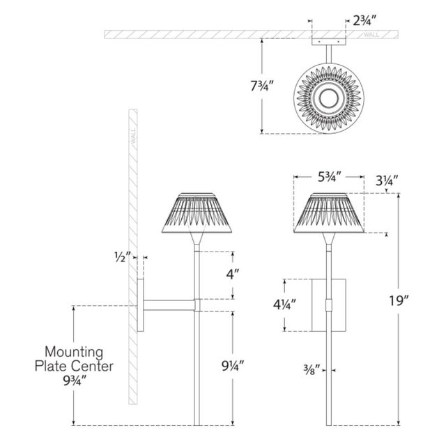 Waterford for Visual Comfort Signature Blaze 19" Tail Sconce in Natural Brass with Clear Crystal For Sale - Image 11 of 13