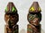 A great pair of vintage totem pole figures featuring the Raven creation myth. Carved from wood and hand painted, this pair...