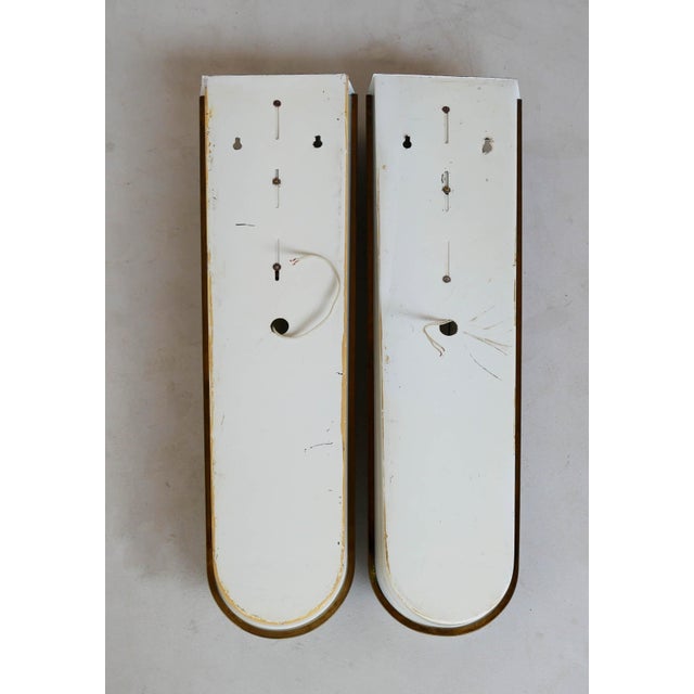 Metal Acrylic Glass Wall Lamps, Italy, 1960s, Set of 2 For Sale - Image 7 of 10