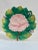 Late 20th Century Vintage Large Italian Pink Rose & Green Zaccagnini Pottery Decorative Wall or Serving Plate For Sale - Image 5 of 9