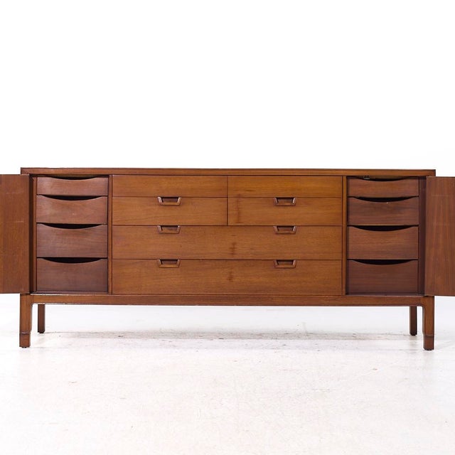 Mount Airy Janus Mid Century Walnut Lowboy Dresser For Sale In Chicago - Image 6 of 10