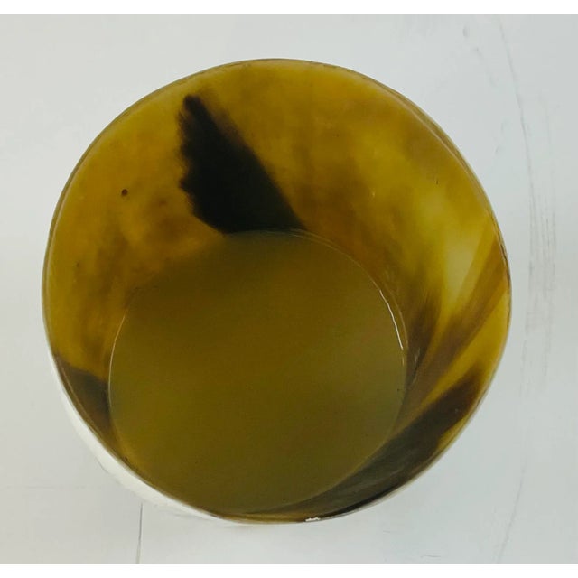 Modern Made Goods Modern Faux Buffalo Horn Vase For Sale - Image 3 of 4