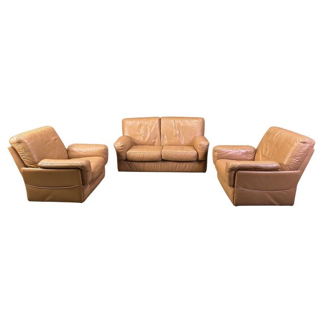 Vintage Sofa Set from Durlet, 1980s, Set of 3 For Sale - Image 9 of 9