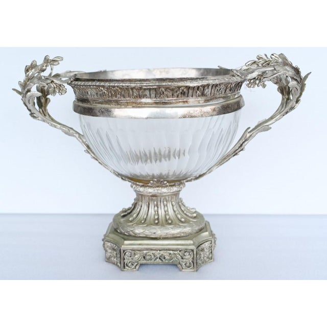 Victorian Sheffield Silver Plate Tureen in Cut Glass For Sale - Image 13 of 15