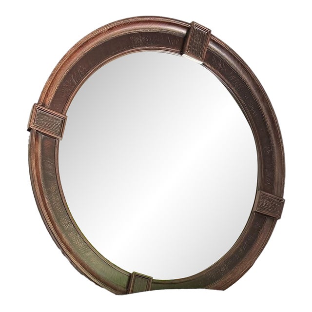 Bernhardt Large Dresser and Matching Round Mirror For Sale