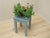 Stool manufactured in the 1950s, Danish production. It was made of solid pine wood. The stool is stained blue using the...