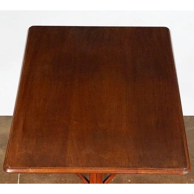 Large French Rectangular Bistro or Pub Table With Brass Accents For Sale - Image 9 of 13