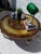 19th Century Round French Hand Painted Gilt Coffee Table with Glass Top For Sale - Image 9 of 13