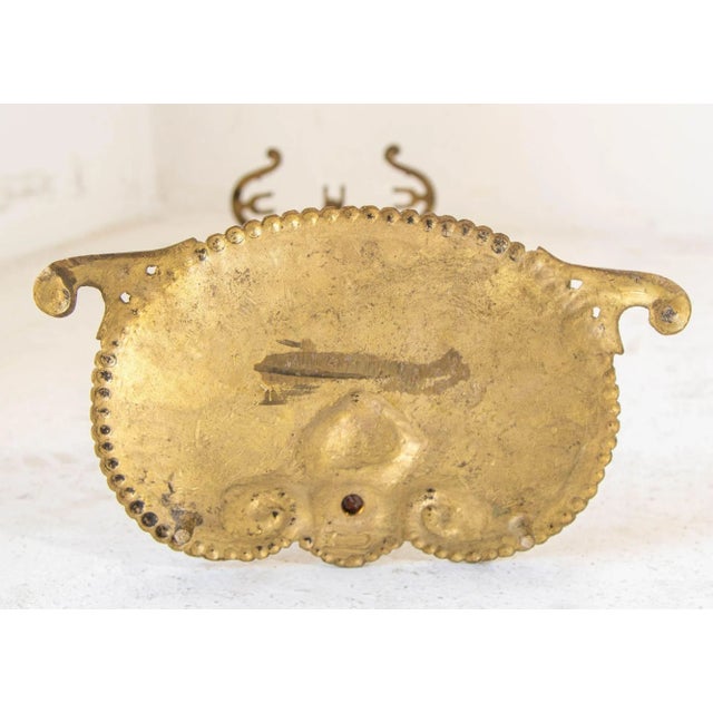 Vintage Brass American Art Nouveau Style Fireplace Tools Set For Sale - Image 11 of 13