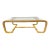 Mid-Century Modern Rattan Wrapped Glass Top Coffee Table For Sale