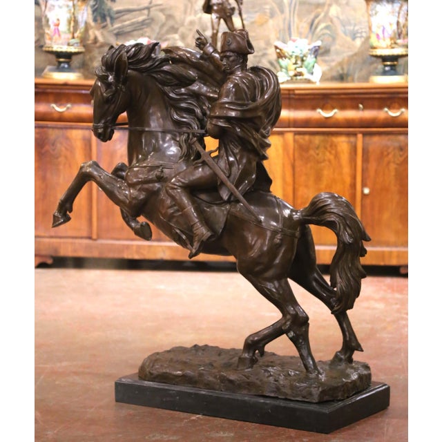 Important Early 20th Century French Bronze Sculpture of Napoleon on Horseback For Sale - Image 9 of 13