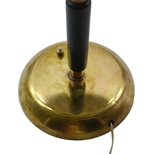 Vintage French Desny Brass Table Lamp with Swivel Arm from La Maison, 1950s For Sale - Image 6 of 10