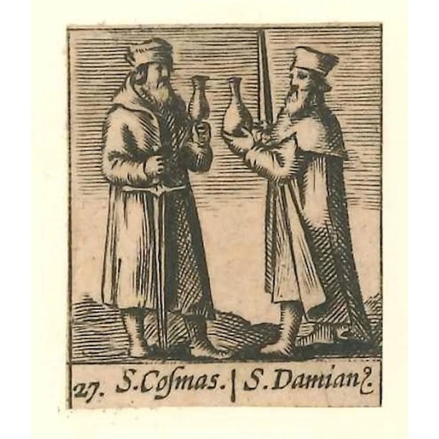 Hieronymus Verdussen, Saints Cosma and Damian, 1640s, Etching For Sale