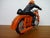 Large Vintage Orange Plastic Motorcycle, 1970s For Sale - Image 6 of 14