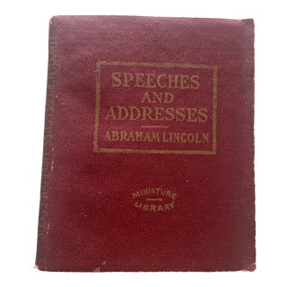 Antique Miniature Leather Book – Abraham Lincoln‘s Speeches and Addresses For Sale
