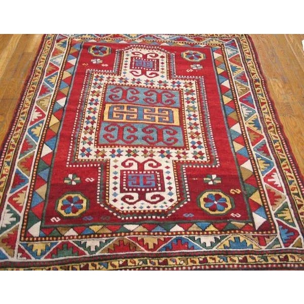 Tribal Antique Caucasian - Kazak Rug For Sale - Image 3 of 5