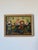 Vibrant vintage oil painting on canvas featuring a lively and whimsical bar scene with expressive, cartoon-like figures...