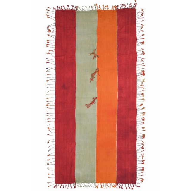 Vintage Turkish Oushak Handmade Wool Cotton Red Runner Rug For Sale - Image 11 of 11