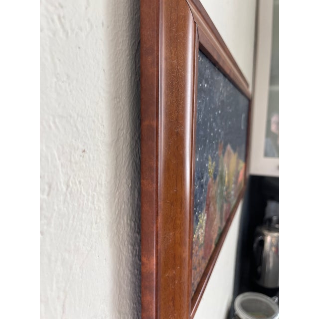 1990s 1990s Painting of Colorful Pears and Starry Night Moon For Sale - Image 5 of 6