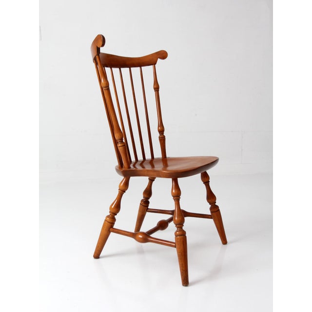 Farmhouse Vintage Nichols & Stone Fan Back Windsor Chair For Sale - Image 3 of 10