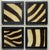 Mid-Century Modern Set of Four Framed Genuine Antique Zebra Skin For Sale - Image 3 of 12