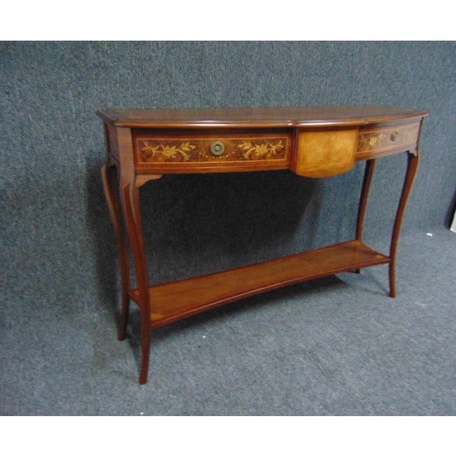 Hepplewhite Hepplewhite Style Inlaid Mahogany Console Table For Sale - Image 3 of 11