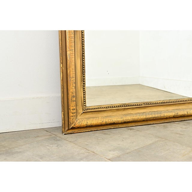 Wood French 19th Century Louis Philippe Gilt Mirror For Sale - Image 7 of 10
