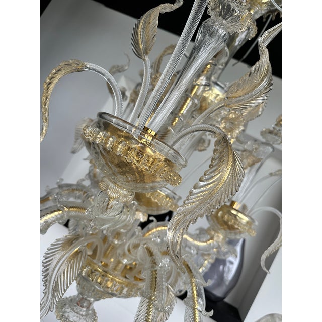 Gold Venetian Gold "Ca' Rezzonico" Murano Glass Chandelier For Sale - Image 8 of 9