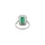 Metal 5.24 Carat Zambian Emerald Estate Diamond Ring Size 5 in 14k White Gold For Sale - Image 7 of 13