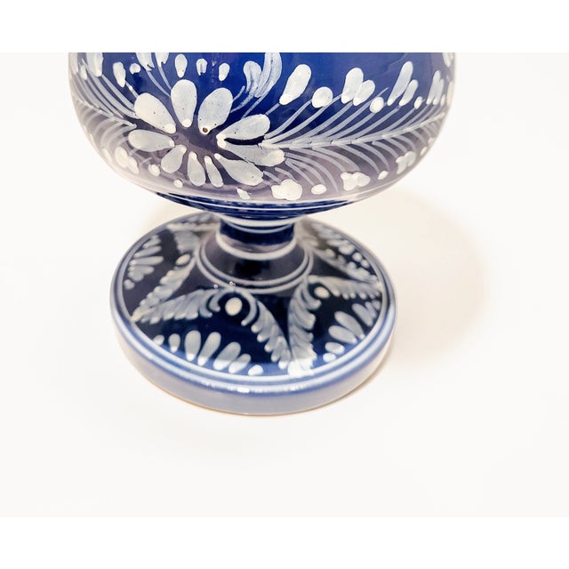 Blue Renaissance Revival Italian Blue and White Apothecary Jar, 1950s For Sale - Image 8 of 12