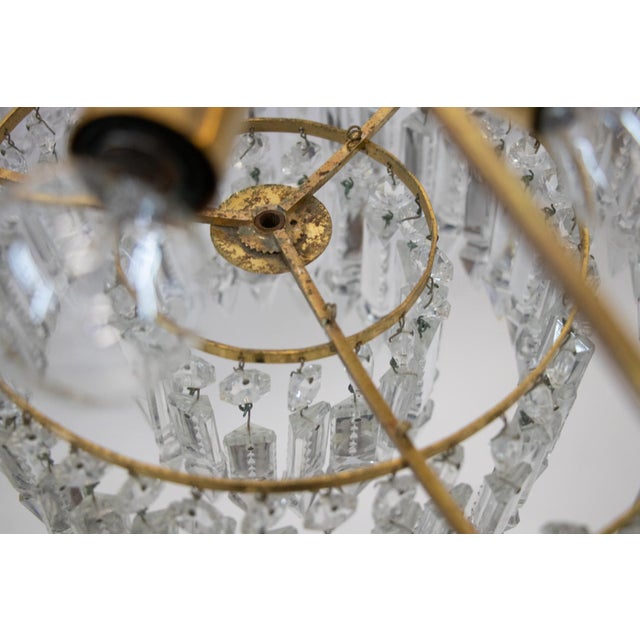 German Jewel Chandelier in Swarovski Crystal and Brass, 1960s For Sale - Image 15 of 16