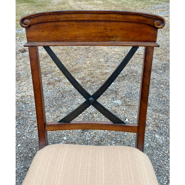 Textile Lane Furniture Rustic European X Back Dining Chairs - Set of 4 For Sale - Image 7 of 11
