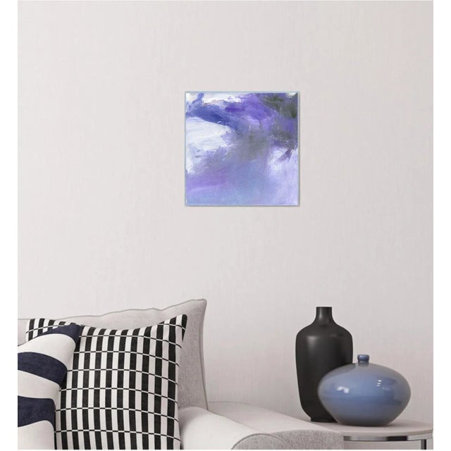 Textile "Drift" by Trixie Pitts Small Abstract Expressionist Oil Painting For Sale - Image 7 of 11