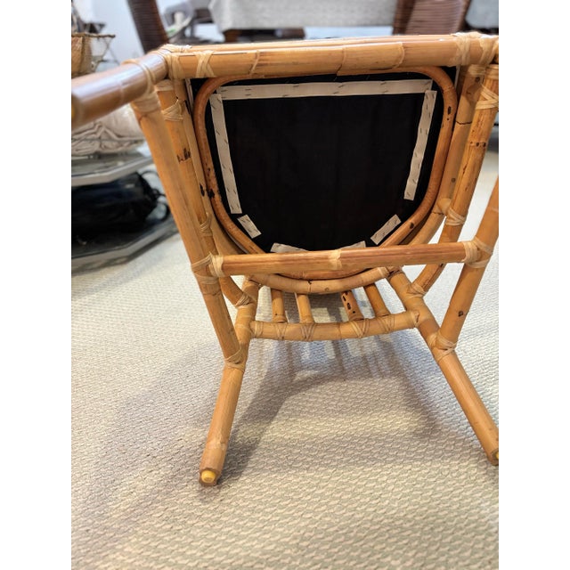 Mid 20th Century McGuire Styled Rattan Wicker Dining Chairs, Group of 6. For Sale - Image 10 of 12