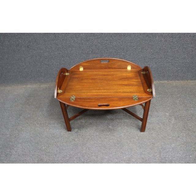 Henkel Harris Genuine Mahogany Butler’s Tray Coffee Table For Sale In Philadelphia - Image 6 of 16