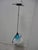 Vintage Italian postmodern Tension Glass Hanging Pendant Chandelier For Sale - Image 9 of 9