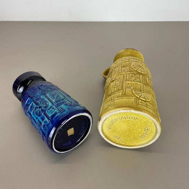Fat Lava Op Art Pottery Vases from BAY Ceramics, Germany, 1970s, Set of 2 For Sale - Image 18 of 18