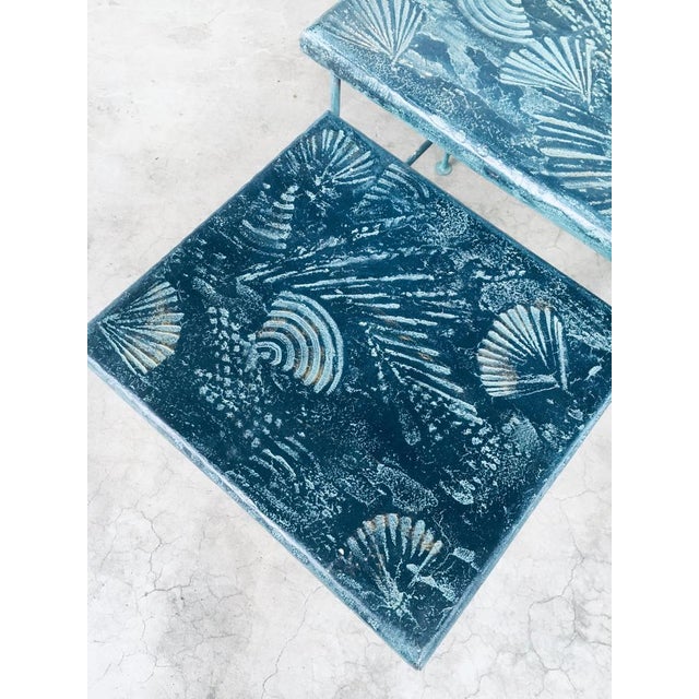 Postmodern Postmodern Handmade Nesting Table Set by J. Berdou, France, 1980s, Set of 2 For Sale - Image 3 of 18