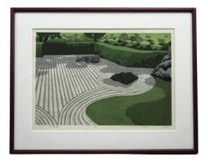 Masao Ido, Taizō-in Garden, 1989, Woodblock Print