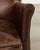 French Art Deco Style Cigar Leather Wing Back Club Chair For Sale - Image 10 of 17