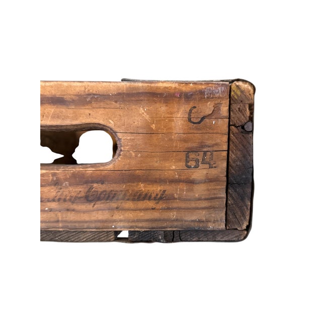 Coca Cola Bottling Co. 1960 Coca Cola Wooden Crate For Sale - Image 4 of 5