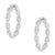 Contemporary 10K White Gold Diamond Hoop Earrings (1 1/2 cttw, H-I Color, I1-I2 Clarity) For Sale - Image 3 of 6