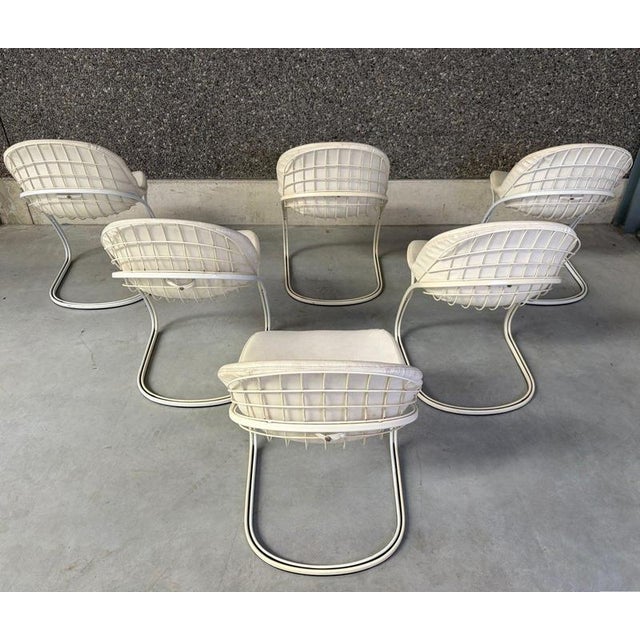 White Vintage Pascale Dining Chairs by Gastone Rinaldi, 1970s, Set of 6 For Sale - Image 8 of 13