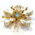Late 20th Century Bochic "Orient" Vintage Blue Topaz & Multi Gem Brooch Set In 18K Gold & Silver For Sale - Image 5 of 18