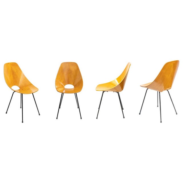 Medea Chairs by Vittorio Nobili, Italy, 1955, Set of 4 For Sale - Image 6 of 6
