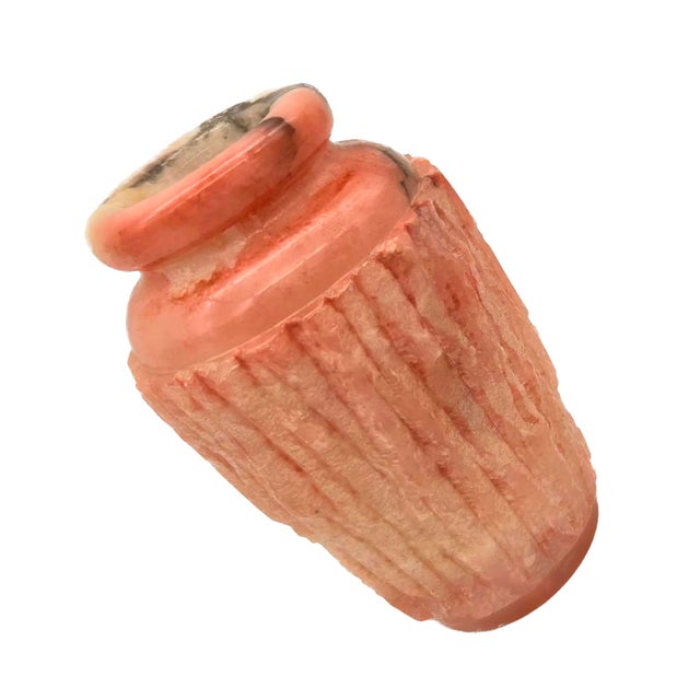 Mid 20th Century Vintage Chiseled Marble Vase For Sale - Image 5 of 10