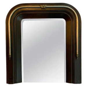 Late 19th Century Neoclassical Cast Iron and Brass Wall Mirror