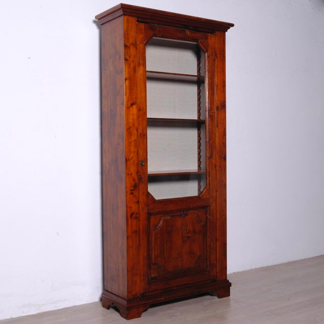 Wood Antique Wooden Display Cabinet Bookcase, Italy, Late 18th Century For Sale - Image 7 of 18