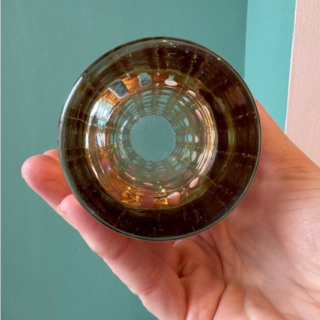 Vintage Gold Cannella Rattan Highball Glasses by Culver - Set of 4 For Sale In New York - Image 6 of 7